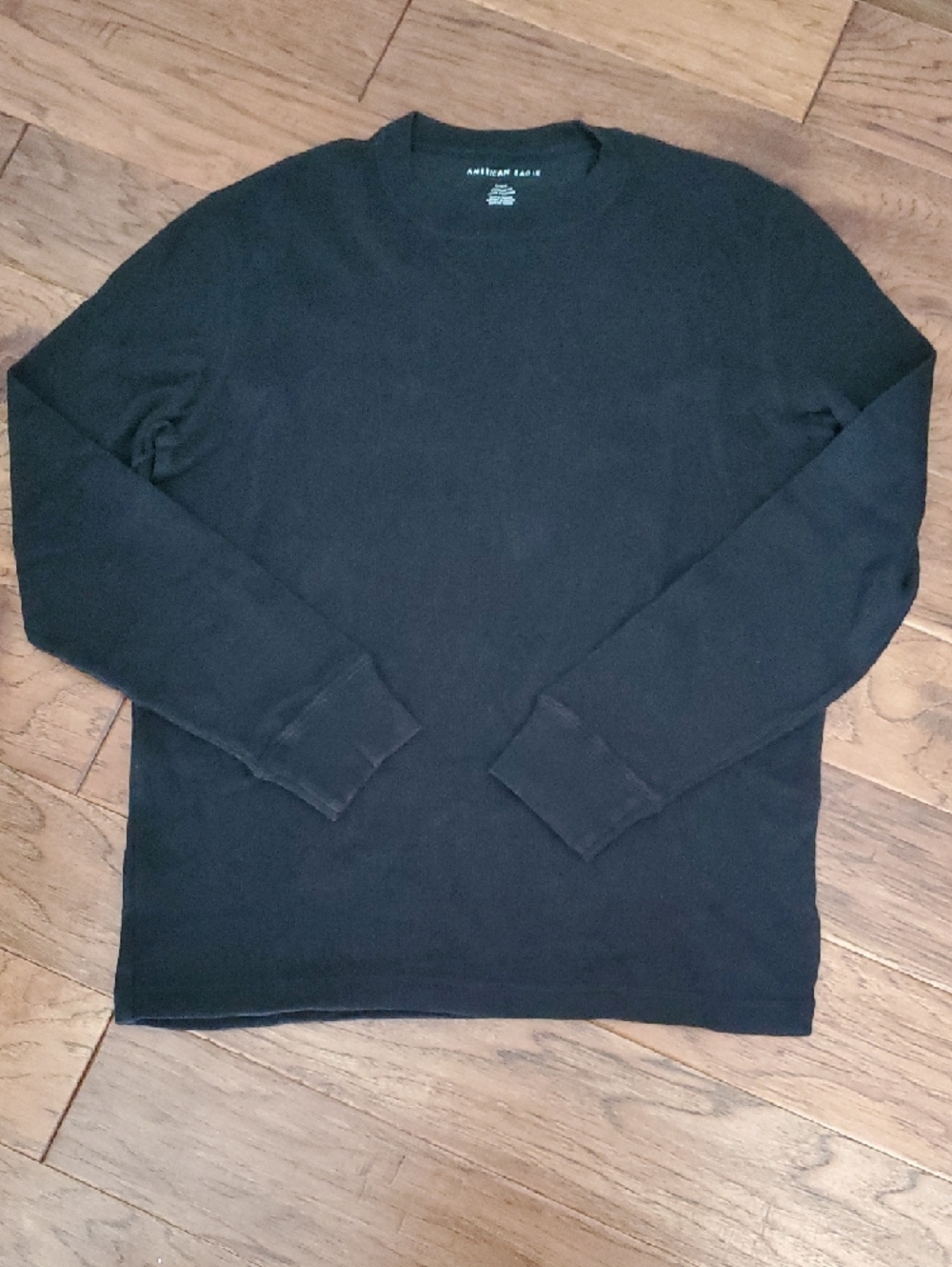 American Eagle Men's Standard Fit 100% Cotton Long Textured Sleeve Top Size L